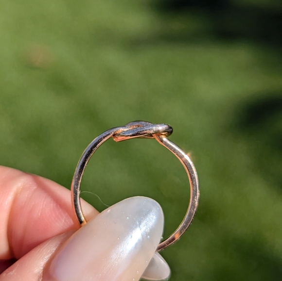 14K Solid Rose Gold Love Knot - Picture 4 of 8